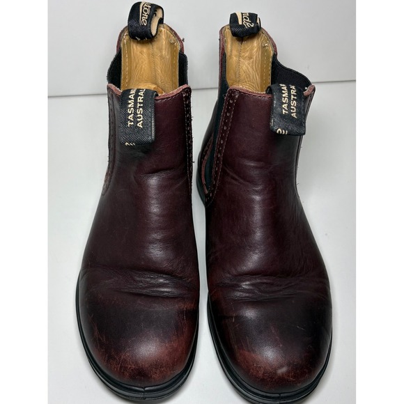 Blundstone High Top Chelsea Boots Burgundy Leather Outdoor Hippie 3 Women's 6 - Picture 3 of 10